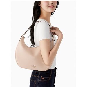 Kate Spade Beige Pebble Hobo Leather Shoulder/Crossbody Bag NWT